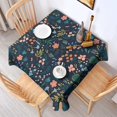 thumbnail image 2 of Pioneer Flower Floral Print Pattern Square Tablecloth,Waterproof Square Table Cover,Wipeable Spillproof Washable Table Cover for Home Kitchen Party Decor 42"X42"(107x107cm), 2 of 6