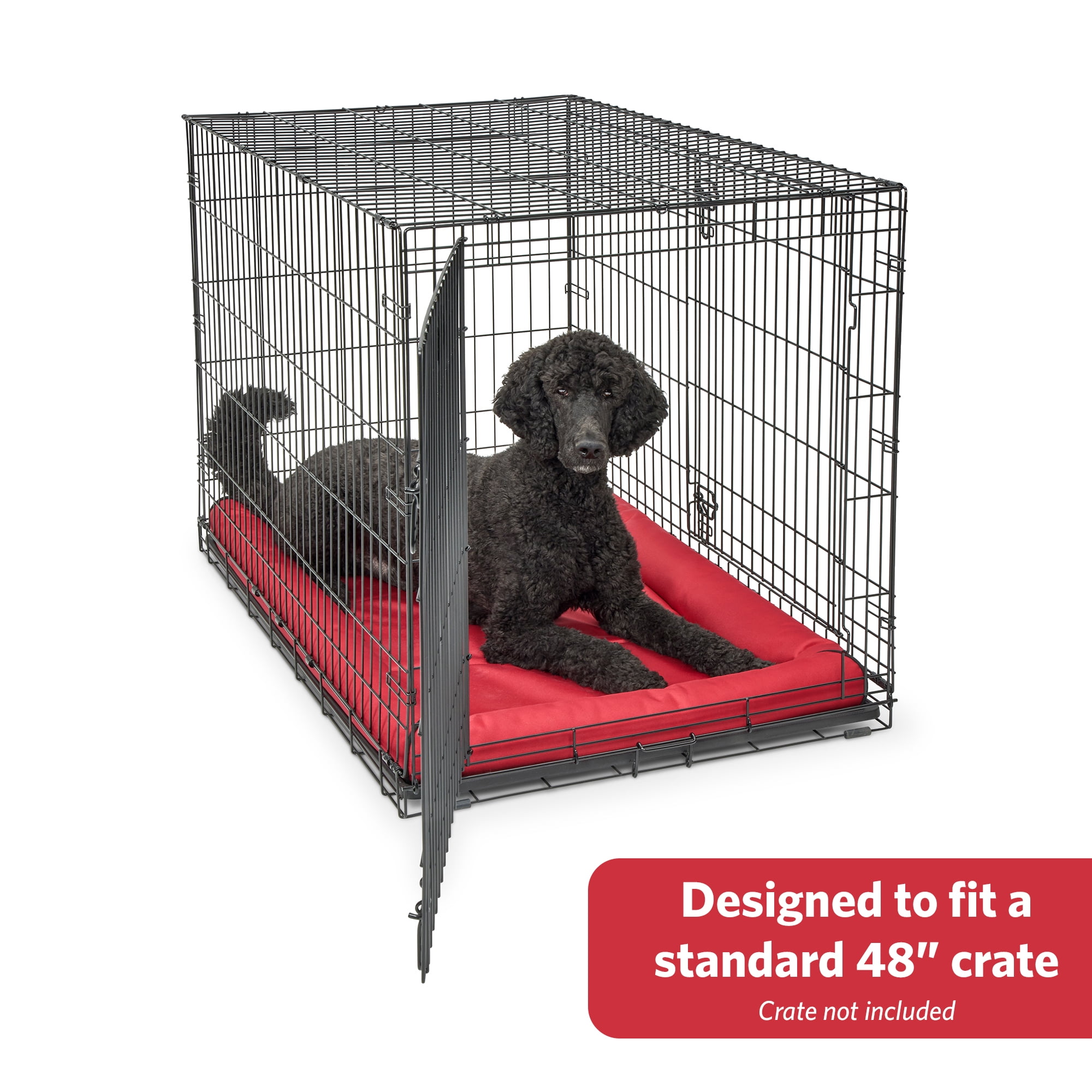 Midwest Homes for Pets Ultra-Durable QuietTime Maxx Dog Bed Fits a 48-inch Crate, Red