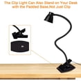 thumbnail image 4 of Lámpara de escritorio con abrazadera LED regulable, lámpara de arquitecto plegable con abrazadera, lámpara estética de 360° con 3 modos de color flexibles y brazo giratorio de metal, brillo ajustable, 4 of 5