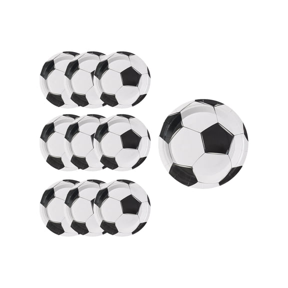 DefiDgd 10pcs 7inch Soccer Theme Party Decorations Supplies,Disposable Paper Plates for Sports Theme Birthday Party Decorations(B)