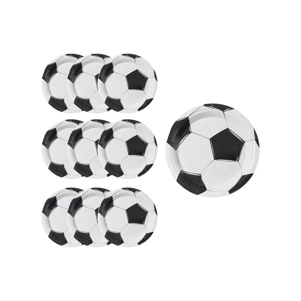 Grandes Placas de Papel Fútbol-Tema Desechable 7-En 9-En Placas de Papel Taza de Papel Tejido Conjunto de Vajillas de Mesa con Tema de Fiesta