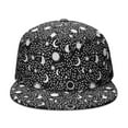 thumbnail image 2 of Outer Space Snapback – Starry Night Sky & Sun Print, Unisex Adjustable Baseball Cap for Hip Hop Events, Daily Wear, 2 of 8