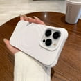 thumbnail image 1 of 3D Wave Satin Ruffle Pattern Phone Case For iPhone 15 Pro max 14 Plus 13 Pro 12Magnetic wireless charging Solid Color Back Cover LXY, 1 of 6