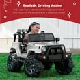 thumbnail image 3 of Best Choice Products 12V Kids Ride On Truck Car w/ Remote Control, Spring Suspension, Bluetooth, LED Lights - White, 3 of 8