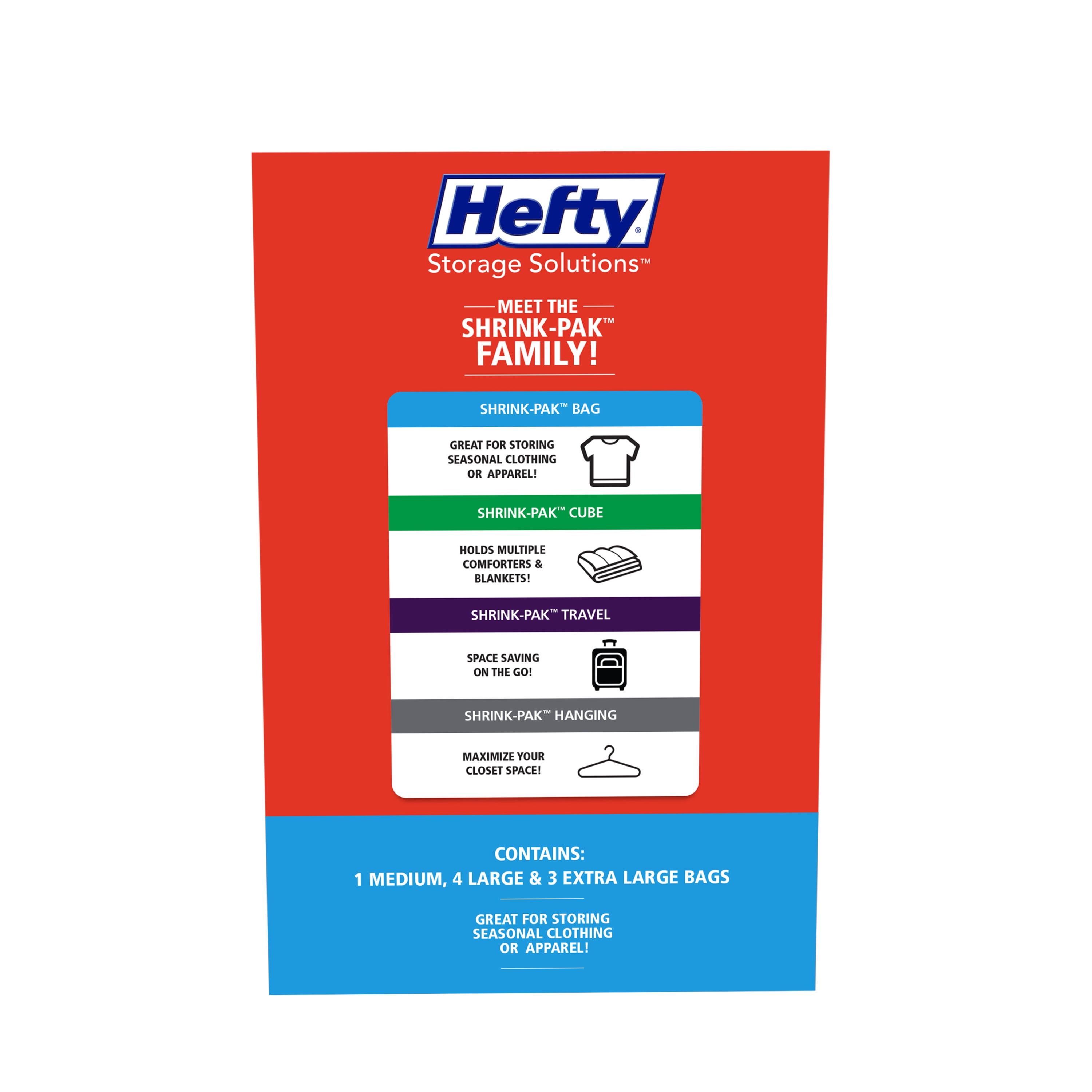 Hefty shrink pak hanging hotsell
