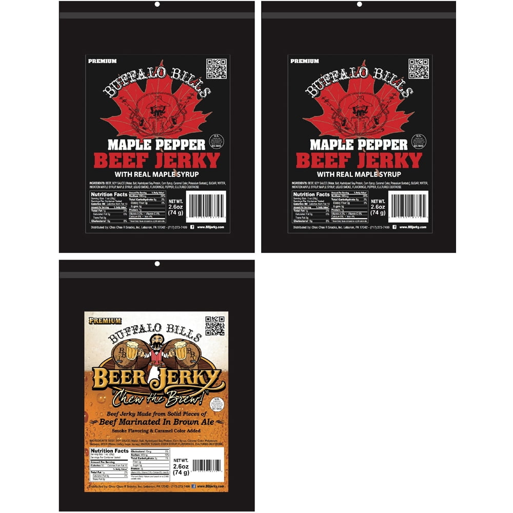 Buffalo Bills 7-Piece Premium Beef Jerky Sampler Camo 6-Pack Gift Cooler (7 assorted jerky packs)