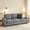 Gray + Ice and snow velvet  Fabric + 3 Seat, variant on AUU 83.86" Snowfleece Fabric 3-Seater Sofa, Modern Compressed Couch for Living Room Bedroom Office