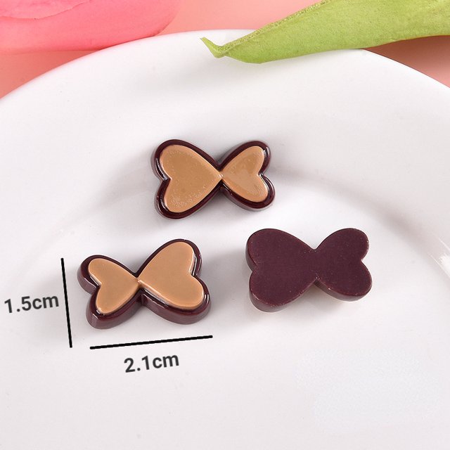 10 piezas de chocolate brillante para horquillas de resina, cabujón plano, adornos para álbumes de recortes, manualidades, bricolaje, decoración del hogar, accesorios de artesanía