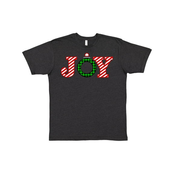 Inktastic Joy Christmas Ornament with Candy Cane Stripes T-Shirt