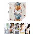 thumbnail image 4 of Orange Blue Pumpkins Fall Cloth Napkins Set of 8 Reusable Dinner Napkins, Thanksgiving Farmhouse Leaves Cocktail Napkin Washable Table Napkins for Wedding/Holiday Party/Baby Shower 20"x20", 4 of 7