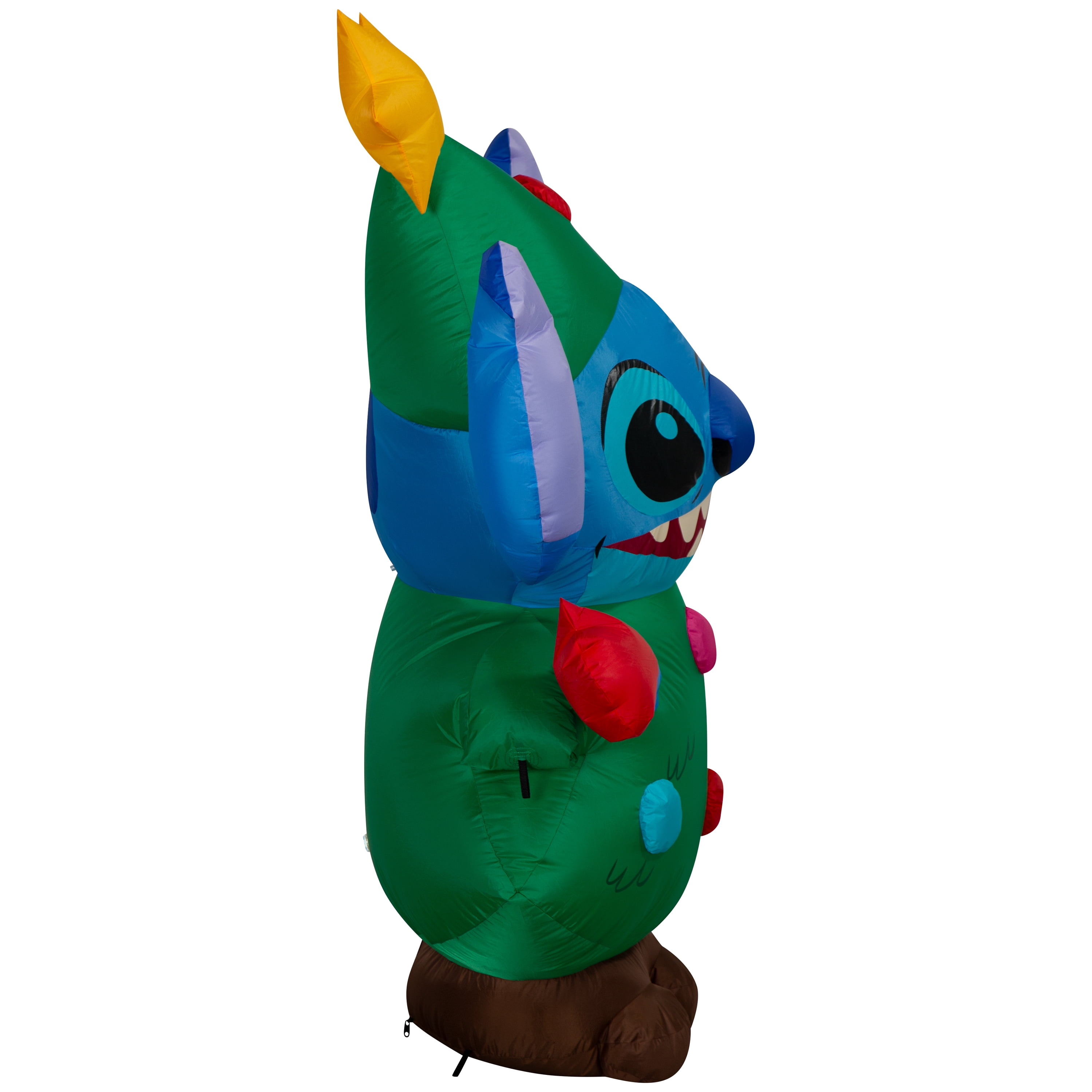 Airblown Christmas Yard Inflatable Stitch in Christmas Tree Costume by Disney, 5 ft