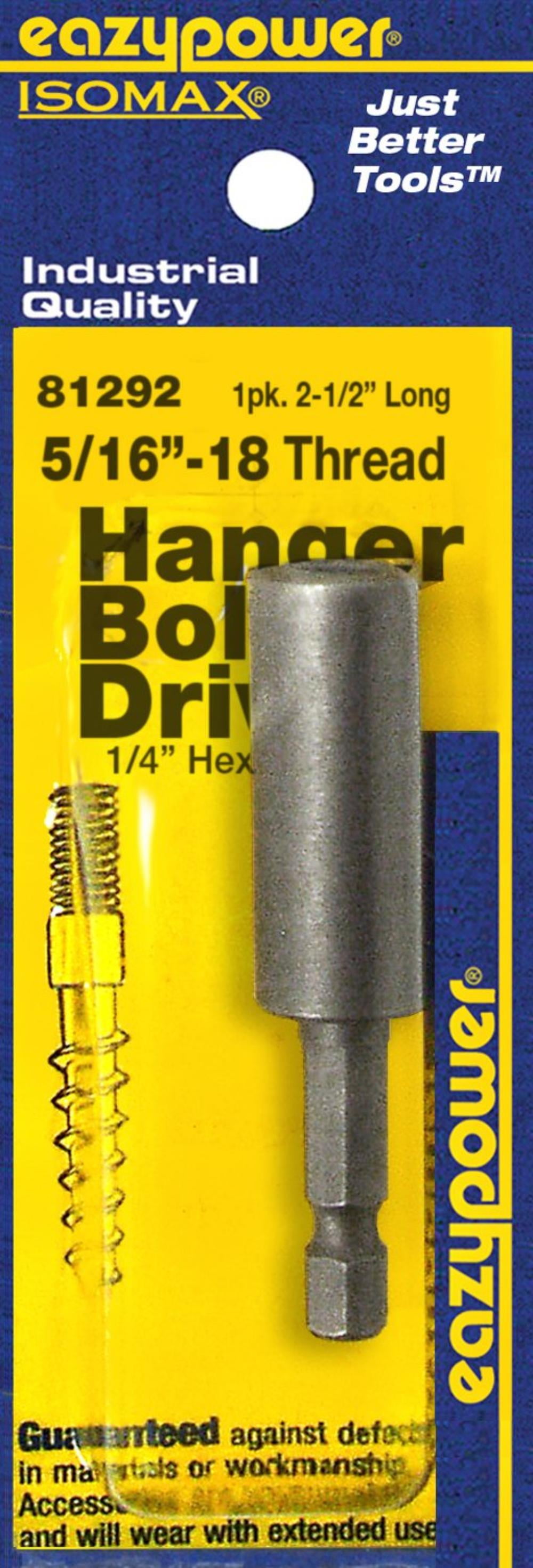 81292 5/16" 18 Thread Hanger Bolt Driver (1 Pack), Eazypower offers a