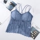 thumbnail image 1 of Camisola de manga corta para mujer con almohadilla para el pecho, sin aros de acero, ropa interior para yoga, pijamas deportivos, pijamas para mujer, 1 of 6