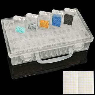 5 Pk Bright White Diamond Painting Trays with Lids and Removable Insert,  Bead, Nail, or Rhinestone Storage Tray by DPG - The Diamond Paint Group 