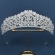 thumbnail image 3 of KAKOWELY Tiara de boda, corona, tocado de novia, diadema de diamantes de imitación, diadema de novia, 3 of 4