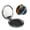 Round Shape, variant on Picia Red And Blue Fire Skull Warrior for Compact Vanity Mirror , Travel Makeup Mirror , Portable Magnifying Cosmetic Mirror for Daily, Work, Business-Heart Shape