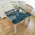 thumbnail image 2 of BANET Table Cloths,Elegant Gorgeous Table Cover,White Flowers Floral Birds Animal Theme Microfiber for Dining Kitchen Decorative,Tabletop Decoration White, 2 of 7