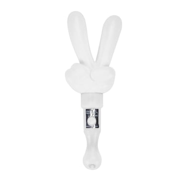LED Foam Glow Sticks Finger Shaped Bulk Glow Sticks 3 Lighting Modes Gesture Party Supplies White