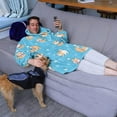 thumbnail image 3 of Wearable Oversized Blanket,Cute Shiba Inu Wearable Blanket Hoodie for Adults,Cozy Hooded Blankets with Super Pockets,Super Warm Fuzzy Pullover for Women & Men, 3 of 6