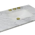 thumbnail image 3 of Bellaterra Home 430002-43R-WMR 43 in. Carrara Marble Countertop & Single Rectangle Right Sink, White, 3 of 4