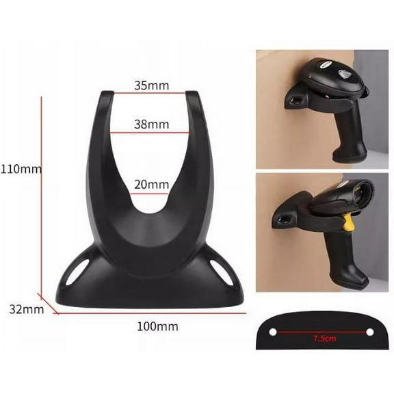 Dayesque Barcode Scanner Mount Stand Bracket Holder for Wall and Desk Use Compatible with Barcode Readers for Retail and Office