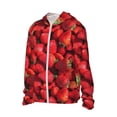 thumbnail image 2 of Sigee Strawberry Red Print UPF50+ Men's Sun Protection Hoodie Shirt SPF UV Shirt Long Sleeve Fishing Outdoor Lightweight, S-3XL, 2 of 9