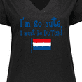 thumbnail image 4 of Inktastic So Cute Dutch Women's Plus Size V-Neck T-Shirt, 4 of 5