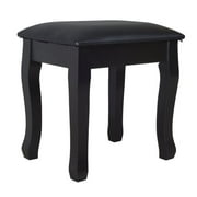 OrganizedlifeOrganizedlife Black Vanity Stool Makeup Bench Dressing  Stool Chair Stool with Cushion and Solid legs 16.93 x 13 x 17.72 Inches