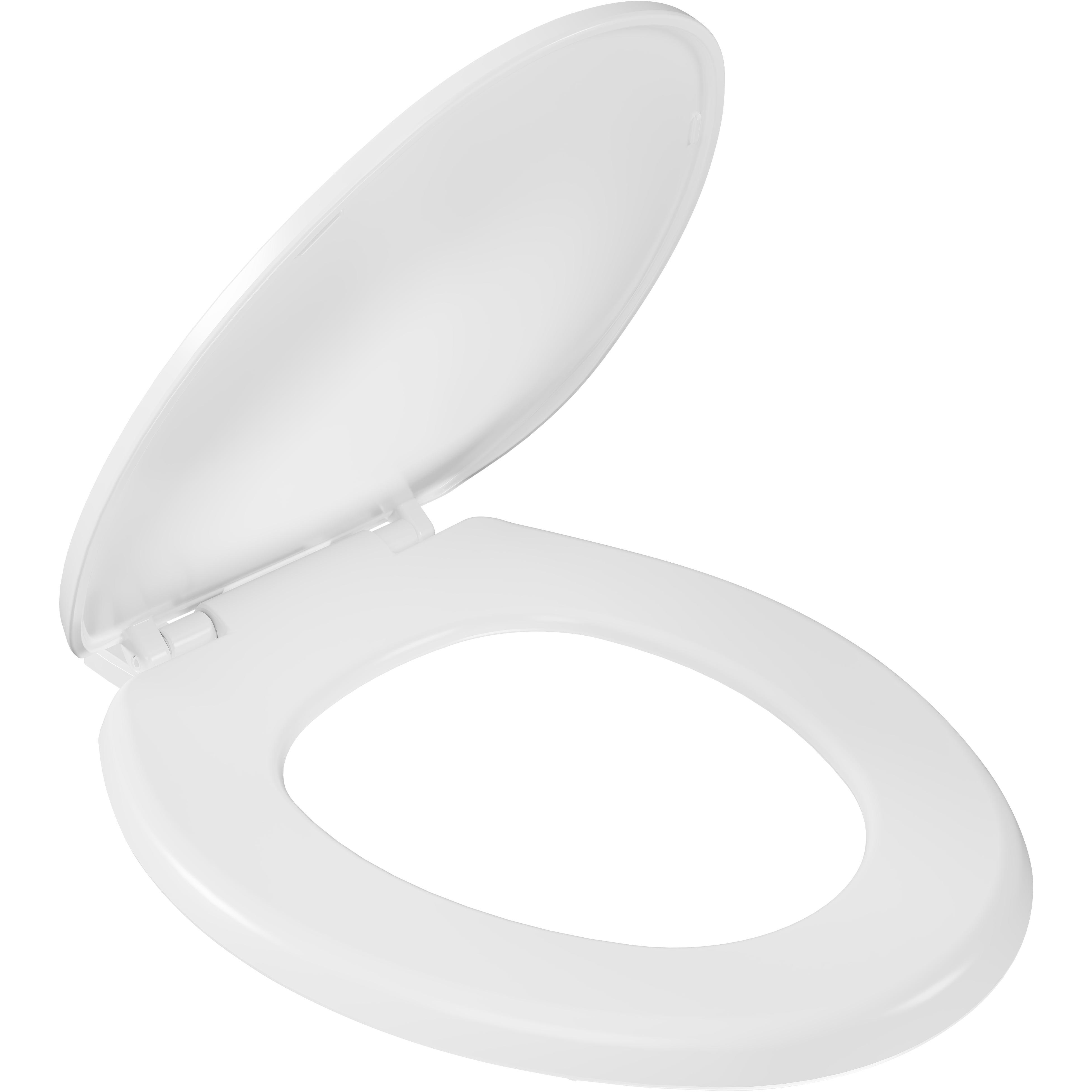 Mayfair by Bemis One Fit™ Universal Plastic Toilet Seat White Never Loosens Slow-Close