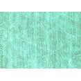 thumbnail image 1 of Ahgly Company Machine Washable Indoor Rectangle Solid Turquoise Blue Modern Area Rugs, 5' x 7', 1 of 4