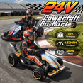 thumbnail image 5 of TOYBSNR 24V Electric Drift Go Kart for Kids 6-14, 24V Drift Car Ride On Racing Kart for Big Kids, Adjustable Seat, 9.3 MPH,Yellow, 5 of 10