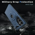 thumbnail image 4 of Decase for Samsung Galaxy S24 Plus Military Grade Protection Case,Compatible with MagSafe,Built-in Rotation Ring Holder Stand,with Slide Camera Lens Protector,Slim Anti-Scratch Shockproof Cover,Blue, 4 of 6