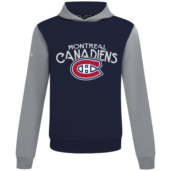 Men's Levelwear  Navy/Gray Montreal Canadiens Ultimate Mission Pullover Hoodie