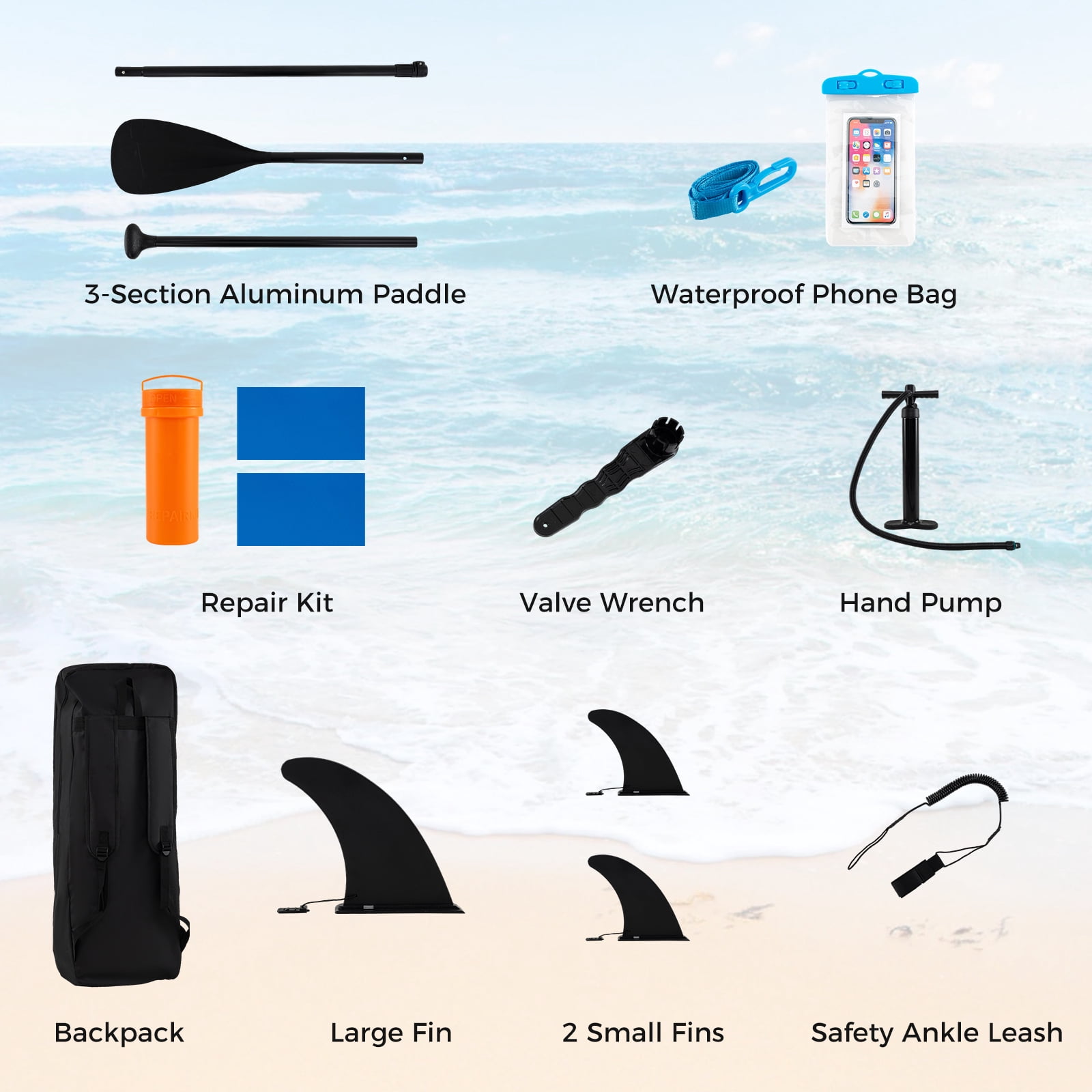 Costway 11’ Wide Inflatable Stand Up Paddle Board , Stable SUP for Adults and Youth Pink+Black
