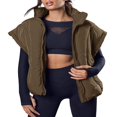 thumbnail image 3 of Women Puffy Vest Solid Color down Jacket Zipper Sleeveless Cardigan, 3 of 4