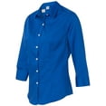 thumbnail image 2 of Chemise en Sergé à Manches Trois-Quarts pour Femmes, m, Bleu Royal, 2 of 5