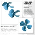 thumbnail image 3 of RC Boat Propeller, 4 Blades Propellers 4mm Hole Dia 60mm OD CW Clockwise Rotating Drill Propeller, Blue, 3 of 6
