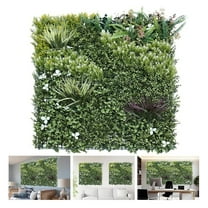 40"x40"-1PC Artificial Greenery Boxwood Panels Grass , Faux Privacy Fence Screens Backdrop Fake Hedge for Indoor Outdoor Wedding Décor, Style-4
