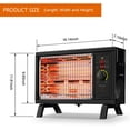 thumbnail image 5 of ETL Portable Radiant Heater, 1250W/1500W Space Heater for Indoor Use, Rapid Heating with Adjustable Thermostat, Perfect for garages, Black, 5 of 8