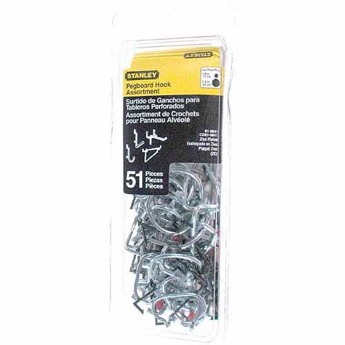 Details about   Pegboard Hook Assortment Tool Organization and Storage 51-Piece by Calax 