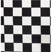 Checkered 2"x2" Poly Cotton Fabric by the 5, 10, 15 and 20 Yard Increment, 58"/60" Wide, Black and White