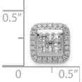 thumbnail image 4 of 14K White Gold 1/4Ct. Diamond Square Cluster Pendant Made In India pm4369-025-wa, 4 of 5