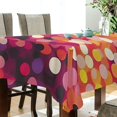 thumbnail image 5 of Yayeee Tablecloths 60" x 90" Rectangle Wrinkle Resistant Party Table Cover, Green Colorful Circles, 5 of 8