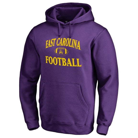 Men's Purple ECU Pirates First Sprint Pullover Hoodie