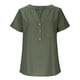 thumbnail image 2 of TaTaai Women's V Neck Button Solid Color Short Sleeve Shirts, Loose Slim Elegant All Match Daily Commute Casual Tops Gift, 2 of 9