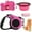Pink, variant on ZOUYUE Retractable Dog Leash 16ft Heavy Duty Pet Walking Leash with Anti-Slip Handle One-Hand Brake Red