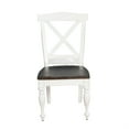 thumbnail image 7 of Orso Dining Side Chair Set of 2- Crossback- Brown Wood Seat- White, 7 of 7