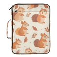 thumbnail image 2 of Haosy Accordion File Organizer Zipper Binder 500 Sheet 6-Tab Expanding File Folder Multi-Pocket 1.2 Inch 3 Ring Cute Squirrel and Leaf, 2 of 7