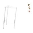 thumbnail image 1 of Mesa Auxiliar Minimalista De Acrílico Transparente Con Escultura De Hoja, Estatua De Metal, Mesita De Noche Moderna, Mesa Auxiliar Para Sala De Estar, Dormitorio, Oficina, Adorno Creativo, 1 of 8