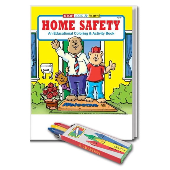 25 Pack - Home Safety Kid's Educational Coloring & Activity Books